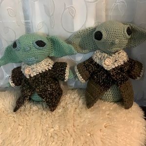 Crocheted handmade Baby Yoda
